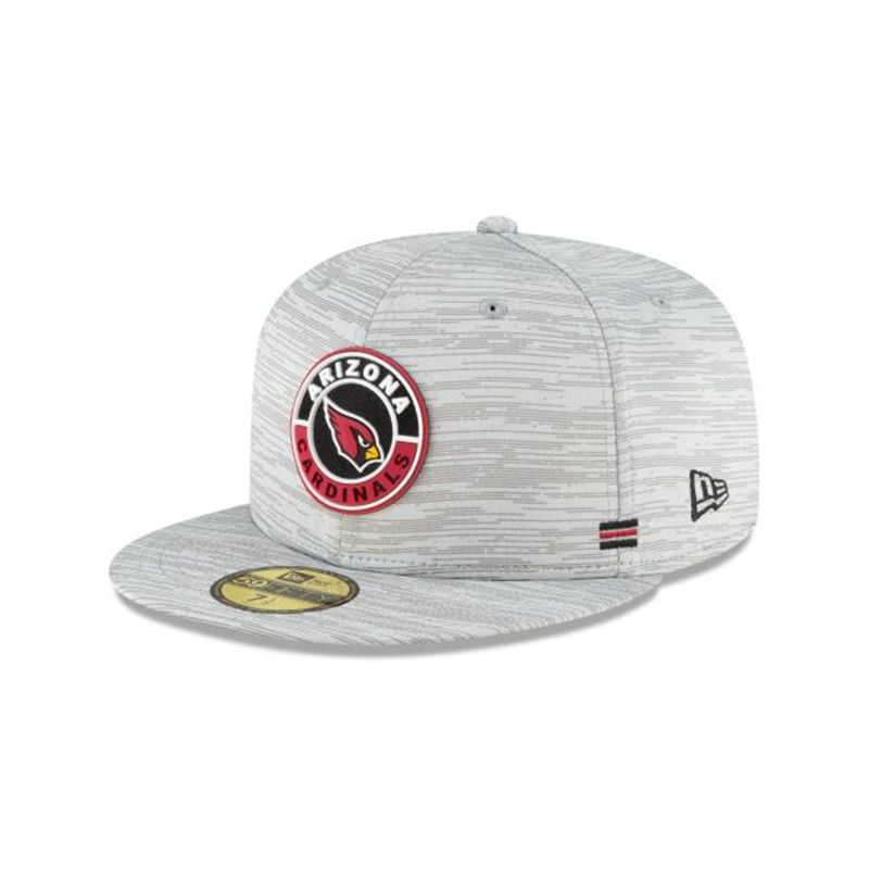 NFL Arizona Cardinals Official Fall Sideline 59Fifty Fitted (HTN9574) - Grey New Era Caps